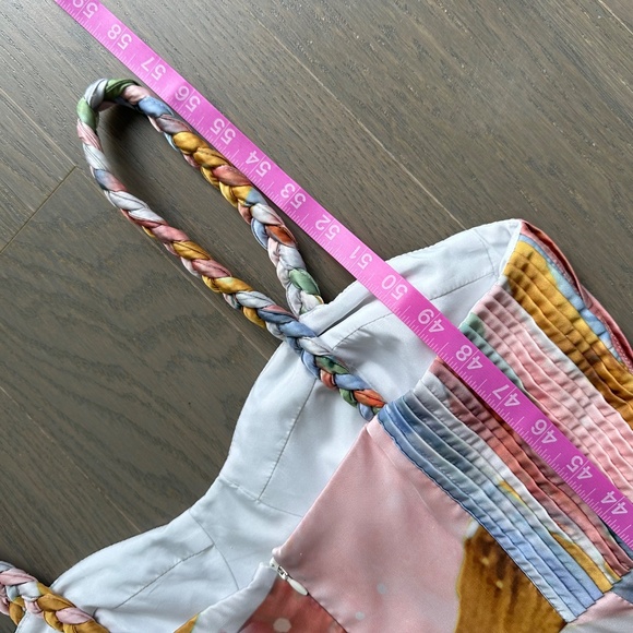 HUTCH Shyla Twist Strap Pastel Pink Yellow Dress Maxi Braided Strap - Size 10 - Picture 11 of 11